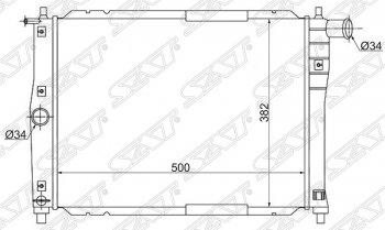 2 689 р. Радиатор двигателя SAT (трубчатый, МКПП, без кондиционера)  Chevrolet Lanos ( T100,  T150,  седан) (1997-2017), Daewoo Sense  Т100 (1997-2008), ЗАЗ Chance ( седан,  хэтчбэк) (2009-2017), ЗАЗ Sens ( седан,  хэтчбэк) (2007-2017)  с доставкой в г. Воронеж. Увеличить фотографию 1