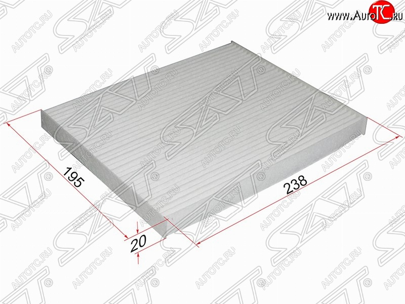 255 р. Фильтр салонный SAT (238х195х20 mm)  Chevrolet Lanos ( T100,  T150,  седан) (1997-2017), Daewoo Sense  Т100 (1997-2008), ЗАЗ Chance ( седан,  хэтчбэк) (2009-2017), ЗАЗ Sens ( седан,  хэтчбэк) (2007-2017)  с доставкой в г. Воронеж