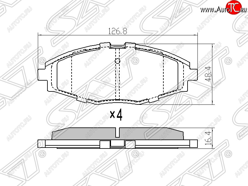 899 р. Колодки тормозные SAT (для диска 236 mm)  Chevrolet Lanos  T100 (2002-2017), Daewoo Nexia  рестайлинг (2008-2015), ЗАЗ Chance ( седан,  хэтчбэк) (2009-2017)  с доставкой в г. Воронеж