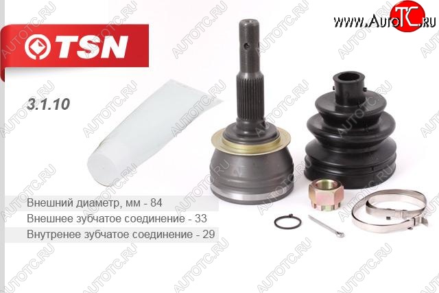 2 199 р. Шрус наружный TSN  Chevrolet Lanos  T100 (2002-2017), Daewoo Espero (1990-1999), Daewoo Nubira  J100 (1997-2000), Suzuki Liana ( хэтчбэк,  седан) (2001-2008)  с доставкой в г. Воронеж