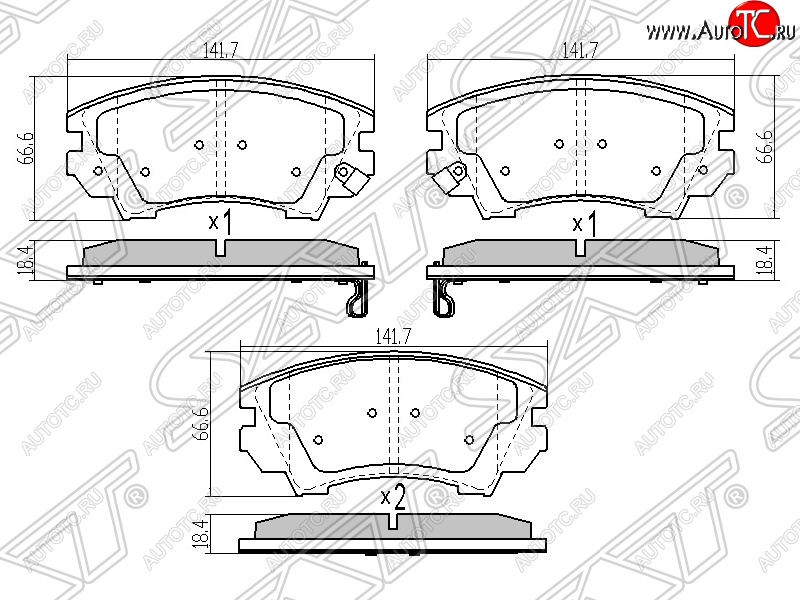 1 239 р. Колодки тормозные SAT (передние)  Opel Astra  J (2009-2017) универсал дорестайлинг, хэтчбек 5 дв. дорестайлинг, седан рестайлинг, универсал рестайлинг, хэтчбек 5 дв.  рестайлинг  с доставкой в г. Воронеж