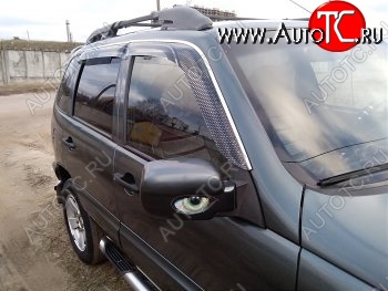 2 399 р. Дефлектора окон CA-Plastic  Chevrolet Niva  2123 (2009-2020), Лада 2123 (Нива Шевроле) (2009-2020) (Серия Art белая, Без хром.молдинга)  с доставкой в г. Воронеж