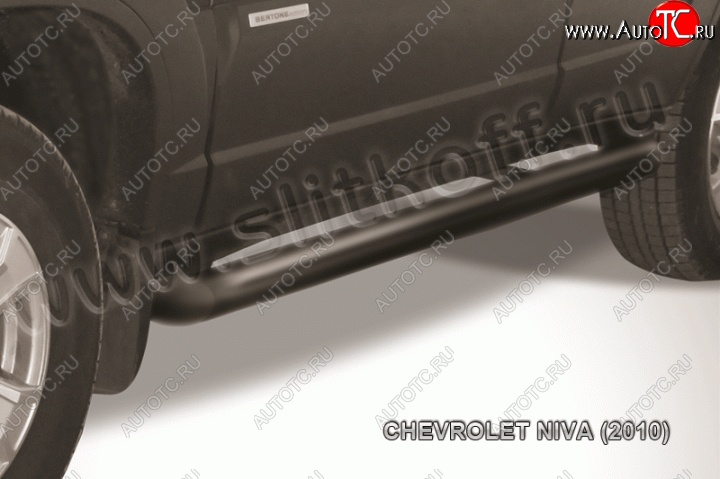 10 599 р. Защита порогов d76 труба Slitkoff Chevrolet Niva 2123 рестайлинг (2009-2020) (Нержавейка, Полированная)  с доставкой в г. Воронеж