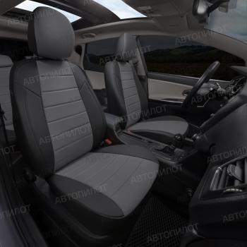 13 849 р. Чехлы на сиденья (экокожа, ЗСиС 40/60, до 2013 г.в.) Автопилот  Chevrolet Niva  2123 (2002-2020), Лада 2123 (Нива Шевроле) (2002-2020) (черный/серый)  с доставкой в г. Воронеж. Увеличить фотографию 6
