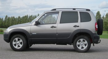 7 999 р. Рейлинги крыши АПС  Chevrolet Niva  2123 (2002-2020), Лада 2123 (Нива Шевроле) (2002-2021), Лада Нива Трэвел (2021-2025) (Черные, без поперечин)  с доставкой в г. Воронеж. Увеличить фотографию 2