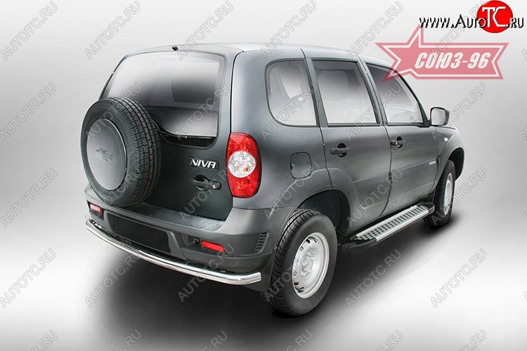 9 719 р. Защита заднего бампера от Souz-96 с диаметром 60мм  Chevrolet Niva  2123 (2009-2020), Лада 2123 (Нива Шевроле) (2009-2021)  с доставкой в г. Воронеж