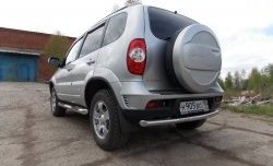 13 249 р. Защита заднего бампера (Ø63 мм, нержавейка, Bertone) SLITKOFF  Chevrolet Niva  2123 (2009-2020), Лада 2123 (Нива Шевроле) (2009-2021)  с доставкой в г. Воронеж. Увеличить фотографию 5