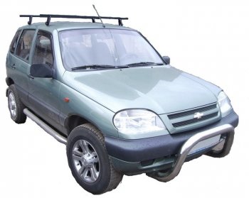 1 499 р. Поперечины (рейлинги) Мамонт (мт-0004) Chevrolet Niva 2123 дорестайлинг (2002-2008)  с доставкой в г. Воронеж. Увеличить фотографию 3