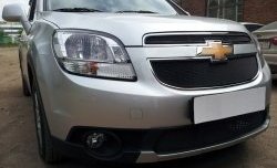 1 389 р. Сетка в решетку радиатора (верхняя) Russtal  Chevrolet Orlando (2011-2018) (черная)  с доставкой в г. Воронеж. Увеличить фотографию 1