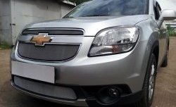 1 539 р. Сетка в решетку радиатора (нижняя) Russtal Chevrolet Orlando (2011-2018) (хром)  с доставкой в г. Воронеж. Увеличить фотографию 2