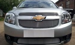 1 539 р. Сетка в решетку радиатора (нижняя) Russtal Chevrolet Orlando (2011-2018) (хром)  с доставкой в г. Воронеж. Увеличить фотографию 1