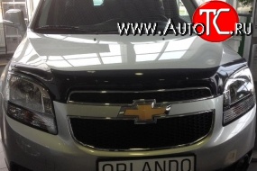 4 599 р. Дефлектор капота темный SIM Chevrolet Orlando (2011-2018)  с доставкой в г. Воронеж