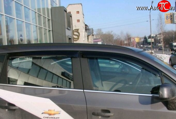 999 р. Комплект дефлекторов окон (ветровиков) 4 шт. Russtal Chevrolet Orlando (2011-2018)  с доставкой в г. Воронеж