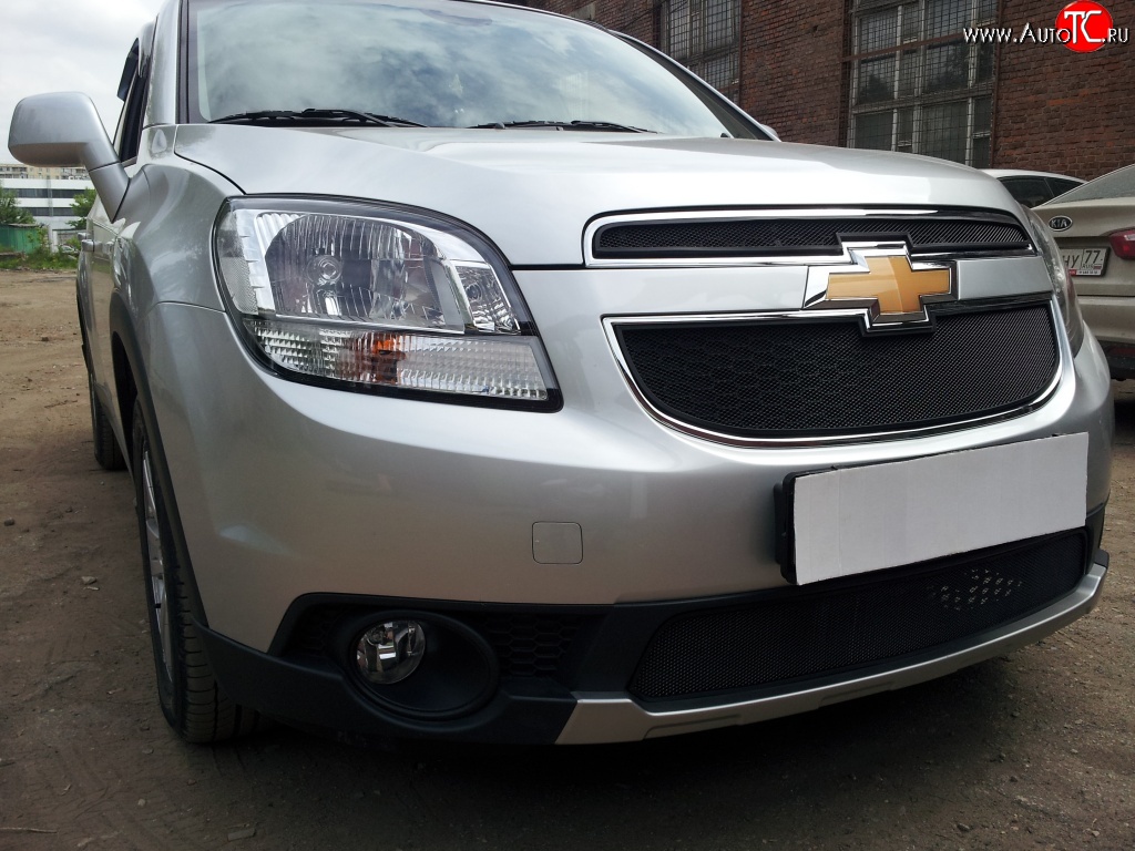 1 469 р. Сетка в решетку радиатора (нижняя) Russtal Chevrolet Orlando (2011-2018) (черная)  с доставкой в г. Воронеж