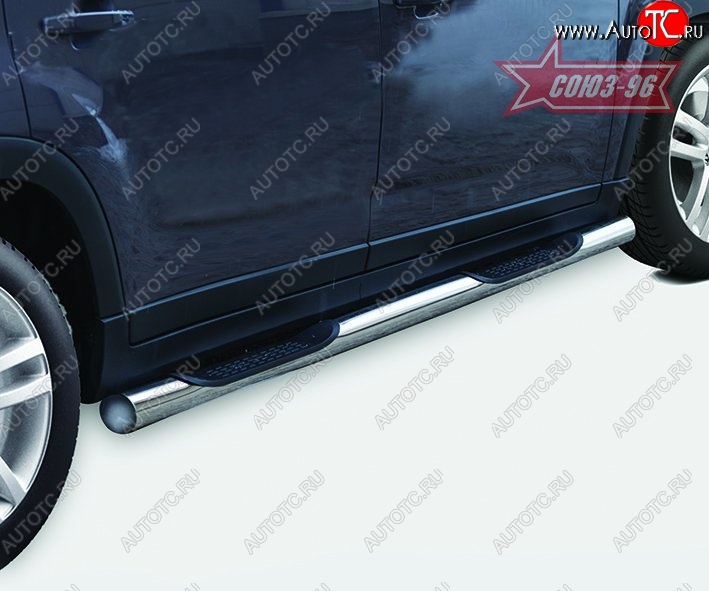 18 359 р. Защита порогов с проступью Souz-96 (d76) Chevrolet Orlando (2011-2018)  с доставкой в г. Воронеж