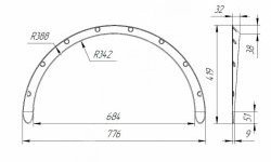 2 769 р. Универсальные накладки на колёсные арки RA (30 мм) Volkswagen Jetta A6 седан дорестайлинг (2011-2015) (Шагрень: 4 шт. (2 мм))  с доставкой в г. Воронеж. Увеличить фотографию 1