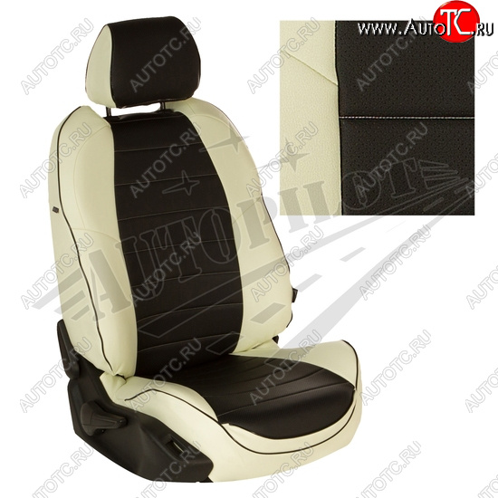 13 849 р. Чехлы сидений AUTOPILOT Экокожа (задние спинка и сиденье 40/60)  Chevrolet Spark  M300 (2010-2022) дорестайлинг, 2-ой рестайлинг (Белый + Черный)  с доставкой в г. Воронеж