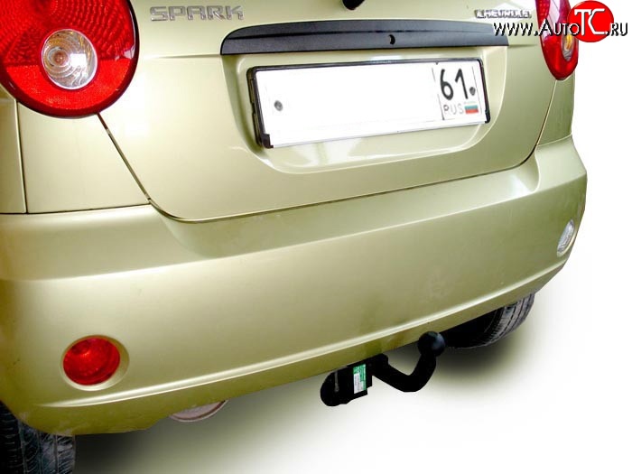 4 999 р. Фаркоп Лидер Плюс  Chevrolet Spark  M200,250 (2005-2010) (Без электропакета)  с доставкой в г. Воронеж