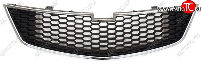 3 399 р. Нижняя решётка радиатора SAT Chevrolet Spark M300 дорестайлинг (2010-2015) (Хром)  с доставкой в г. Воронеж