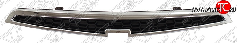 2 579 р. Верхняя решётка радиатора SAT  Chevrolet Spark  M300 (2010-2015) дорестайлинг (Хром)  с доставкой в г. Воронеж