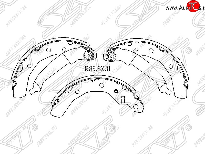 1 049 р. Колодки тормозные SAT (задние)  Chevrolet Spark  M300 (2010-2015), Daewoo Matiz  M100 (1998-2000)  с доставкой в г. Воронеж