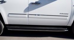 16 949 р. Защита порогов SLITKOFF из круглой трубы диаметром 42 мм (рестайлинг) Chevrolet Tahoe GMT900 5 дв. (2006-2013)  с доставкой в г. Воронеж. Увеличить фотографию 4