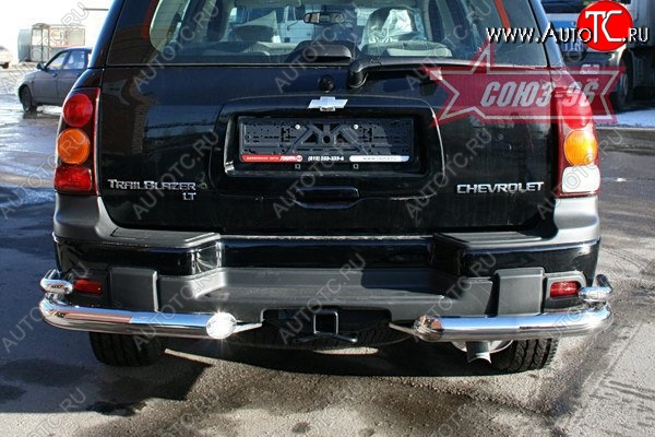 20 744 р. Защита заднего бампера Souz-96 (d76/42)  Chevrolet Trailblazer  GMT360 (2006-2012) рестайлинг  с доставкой в г. Воронеж