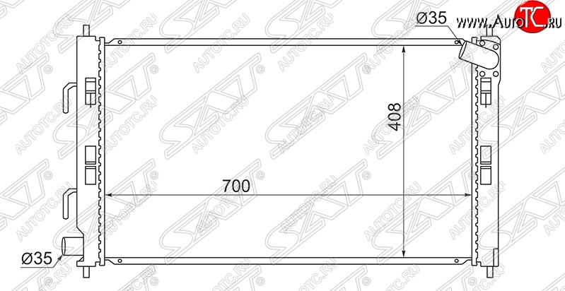 4 999 р. Радиатор двигателя SAT (трубчатый, 1.6/1.5 под автомат)  CITROEN C-crosser (2007-2012), CITROEN C4 aircross (2012-2017), Mitsubishi Airtek (2001-2008), Mitsubishi ASX (2010-2025), Mitsubishi Delica D:5  1 (2007-2025), Mitsubishi Lancer  10 CY (2007-2017), Mitsubishi Outlander ( CU,  XL) (2003-2013), Mitsubishi RVR  3 (2010-2025), Peugeot 4007 (2007-2012)  с доставкой в г. Воронеж