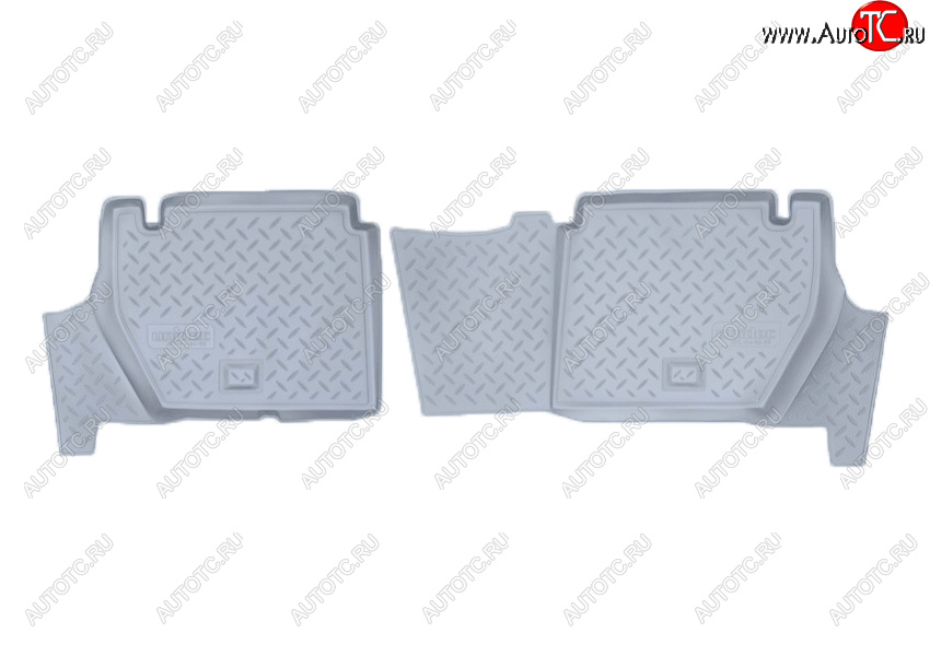 1 199 р. Коврики салона Norplast Unidec (задние, 5 дв.).  CITROEN Berlingo  B9 (2008-2022), Peugeot Partner  Tepee (2012-2018) (Цвет: серый)  с доставкой в г. Воронеж