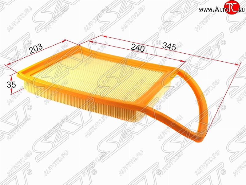 297 р. Фильтр воздушный двигателя SAT (345/240х203х35 mm)  CITROEN Berlingo  B9 (2008-2022), CITROEN C4  B7 (2011-2018), CITROEN Jumpy (2007-2017), Peugeot 3008 (2009-2017), Peugeot 408 (2010-2022), Peugeot 5008  T8 (2009-2016), Peugeot 508 ( универсал,  седан) (2010-2018), Peugeot Expert  G9 (2007-2017)  с доставкой в г. Воронеж