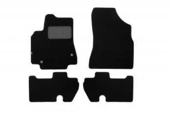 Коврики в салон Klever Premium (текстиль, 4 шт., подпятник, нубуковая лента) CITROEN Berlingo B9 дорестайлинг (2008-2016) (Черный)
