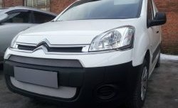 2 879 р. Сетка на бампер (рестайлинг) Russtal (хром) CITROEN Berlingo B9 дорестайлинг (2008-2016)  с доставкой в г. Воронеж. Увеличить фотографию 2