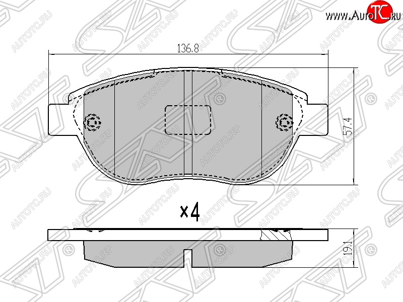 899 р. Колодки тормозные SAT (передние)  CITROEN Berlingo  M59 (2002-2012), CITROEN C3  FC/FN (2002-2009), Peugeot 206 ( хэтчбэк 3 дв.,  хэтчбэк 5 дв.,  универсал,  седан) (1998-2009), Peugeot 207 ( WK,  WA,  WC) (2006-2012), Peugeot 307 ( универсал,  хэтчбэк 3 дв.,  хэтчбэк 5 дв.) (2001-2008)  с доставкой в г. Воронеж