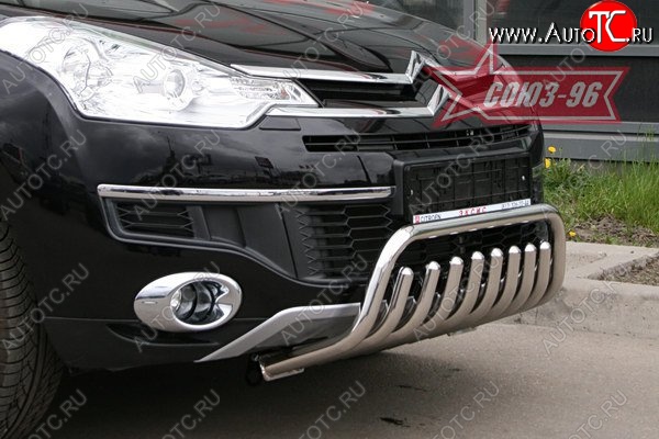 15 434 р. Защита переднего бампера Souz-96 (d42) CITROEN C-crosser (2007-2012)  с доставкой в г. Воронеж