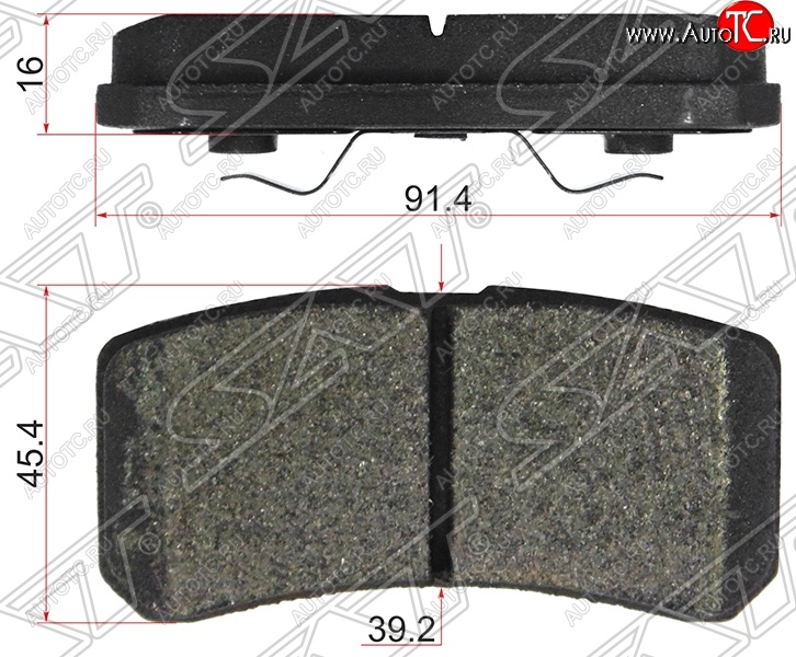 829 р. Колодки тормозные задние SAT   Mitsubishi ASX (2010-2025) дорестайлинг, 1-ый рестайлинг, 2-ой рестайлинг, 3-ий рестайлинг  с доставкой в г. Воронеж