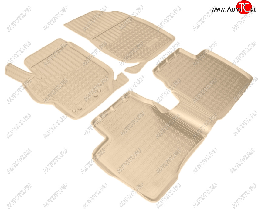 2 989 р. Коврики салона Norplast Unidec  CITROEN C-elysee ( дорестайлинг) (2012-2020), Peugeot 301 (2012-2025) (Цвет: бежевый)  с доставкой в г. Воронеж