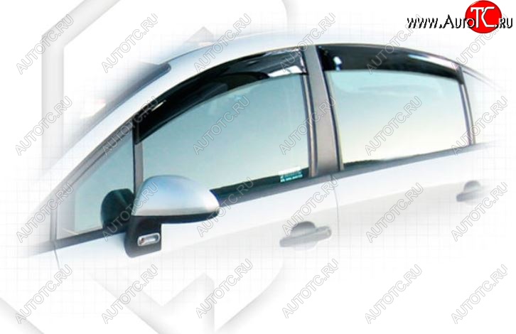 1 899 р. Дефлектора окон CA-Plastiс CITROEN C4  дорестайлинг, хэтчбэк 5 дв. (2004-2008) (Classic полупрозрачный, Без хром.молдинга)  с доставкой в г. Воронеж