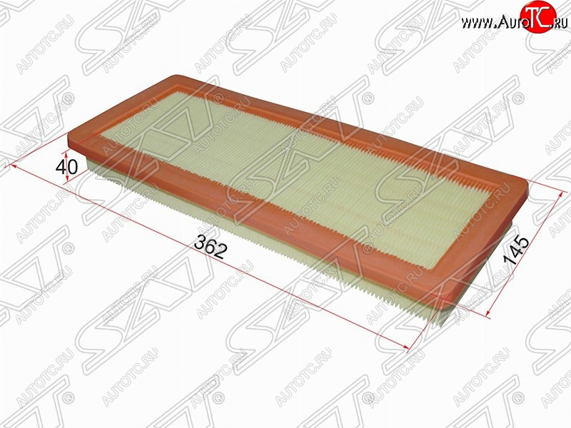 299 р. Фильтр воздушный двигателя SAT (362х145х40 mm)  CITROEN C4 Grand Picasso (2006-2014), CITROEN C5 ( RD,  RW) (2008-2017), CITROEN DS3  PF1 (2009-2016), CITROEN DS4  PF1 (2010-2015), CITROEN DS5  PF2 (2011-2015), Peugeot 207 ( WK,  WA,  WC) (2006-2012), Peugeot 208  1 (2012-2019), Peugeot 307 ( хэтчбэк 3 дв.,  универсал,  хэтчбэк 5 дв.) (2001-2008)  с доставкой в г. Воронеж