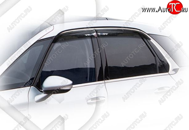 2 159 р. Дефлектор капота CA-Plastiс  CITROEN C4 (2007-2011)  рестайлинг, седан (Classic полупрозрачный, Без хром.молдинга)  с доставкой в г. Воронеж