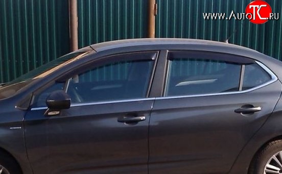 999 р. Комплект дефлекторов окон (ветровиков) 4 шт. (седан) Russtal CITROEN C4 B7 хэтчбэк 5 дв. (2011-2018)  с доставкой в г. Воронеж