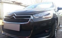 1 469 р. Сетка на бампер (седан) Russtal (черная) CITROEN C4 B7 хэтчбэк 5 дв. (2011-2018)  с доставкой в г. Воронеж. Увеличить фотографию 2