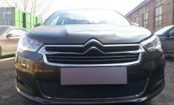 1 469 р. Сетка на бампер (седан) Russtal (черная) CITROEN C4 B7 хэтчбэк 5 дв. (2011-2018)  с доставкой в г. Воронеж. Увеличить фотографию 3