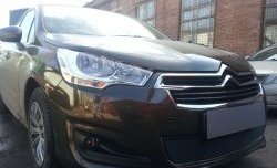 1 469 р. Сетка на бампер (седан) Russtal (черная) CITROEN C4 B7 хэтчбэк 5 дв. (2011-2018)  с доставкой в г. Воронеж. Увеличить фотографию 4