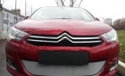 1 539 р. Сетка на бампер (хетчбек) Russtal (хром) CITROEN C4 B7 хэтчбэк 5 дв. (2011-2018)  с доставкой в г. Воронеж. Увеличить фотографию 5