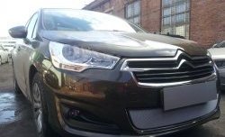 1 539 р. Сетка на бампер (седан) Russtal (хром) CITROEN C4 B7 хэтчбэк 5 дв. (2011-2018)  с доставкой в г. Воронеж. Увеличить фотографию 5