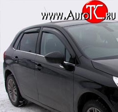 2 114 р. Дефлекторы окон (ветровики) Novline 4 шт. CITROEN C4 aircross (2012-2017)  с доставкой в г. Воронеж