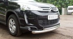 19 549 р. Защита переднего бампера (2 трубыØ76 и 42 мм, нержавейка) SLITKOFF CITROEN C4 aircross (2012-2017)  с доставкой в г. Воронеж. Увеличить фотографию 2