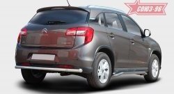 10 520 р. Защита заднего бампера Souz-96 (d60) CITROEN C4 aircross (2012-2017)  с доставкой в г. Воронеж. Увеличить фотографию 1