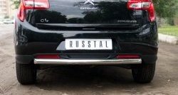 14 799 р. Одинарная защита заднего бампера из трубы диаметром 63 мм SLITKOFF  CITROEN C4 aircross (2012-2017)  с доставкой в г. Воронеж. Увеличить фотографию 2