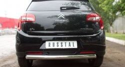 15 349 р. Одинарная защита заднего бампера из трубы диаметром 76 мм SLITKOFF  CITROEN C4 aircross (2012-2017)  с доставкой в г. Воронеж. Увеличить фотографию 2